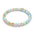 Peach | .925 Sterling Gold Vermeil | Mermaid Glass Bead Bracelet
